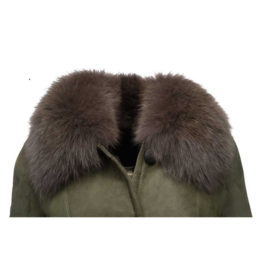 Soft Caitlan's Shearling Sheepskin Long Coat for Women