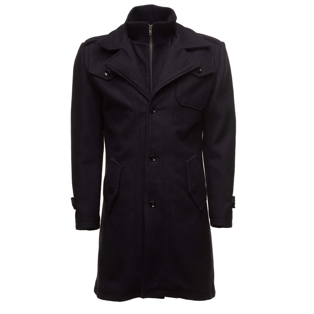 Comfortable Long length wool trench coat