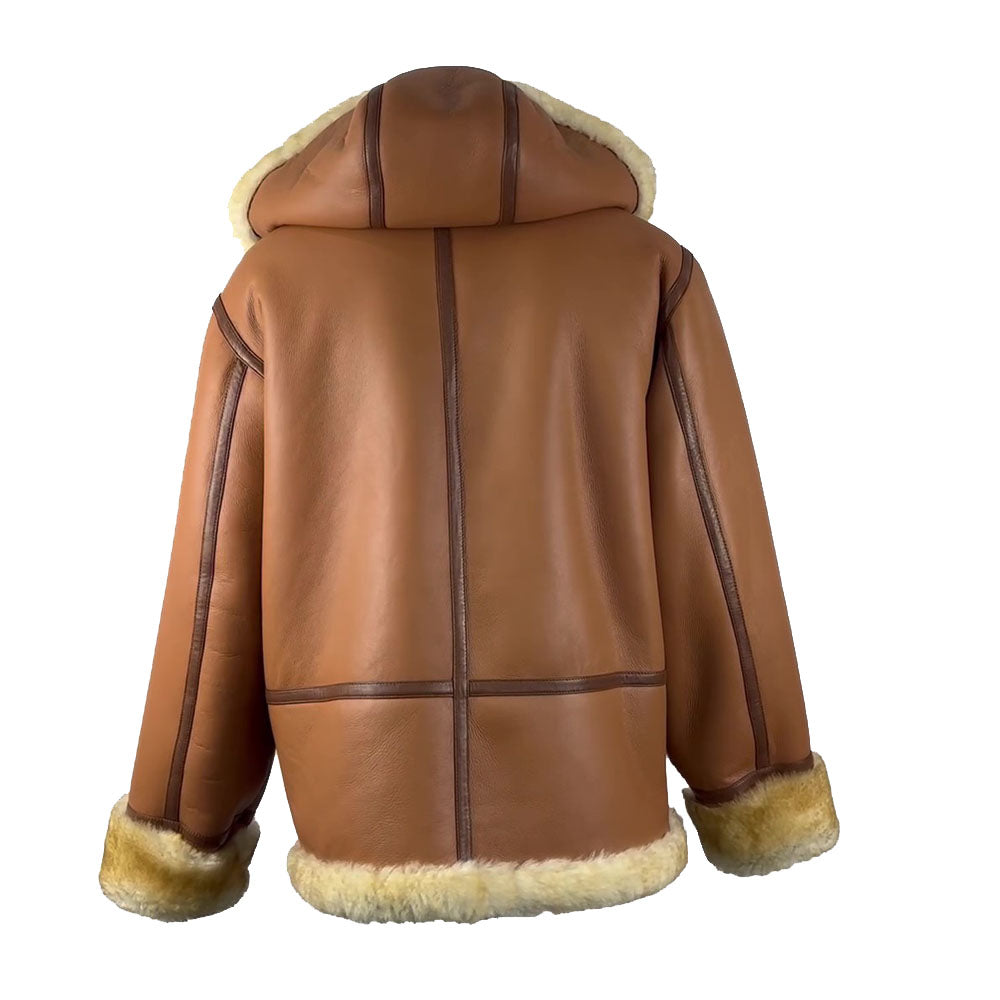 Steve hart Tan Brown Shearling duffle coat