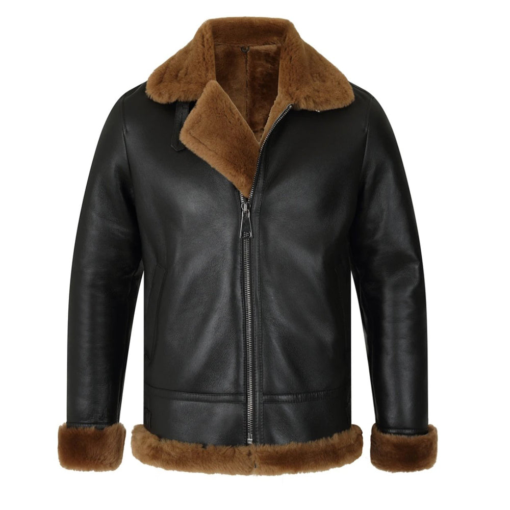 B3 Ginger Brown Aviator Shearling Jacket