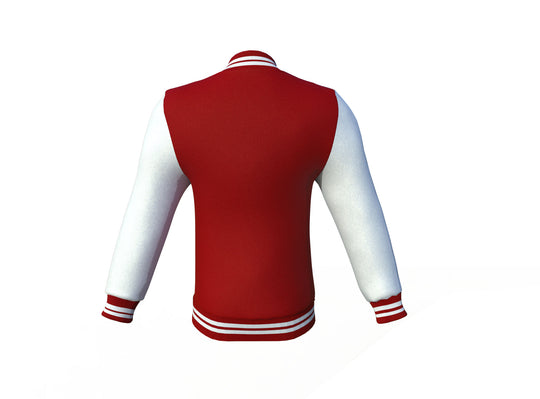 White Sleeves Maroon Varsity Letterman Jacket