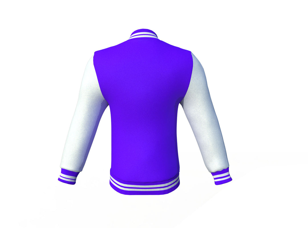 Good Quality White Sleeves Purple Varsity Letterman Jacket 