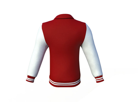 White Sleeves Maroon Varsity Letterman Jacket