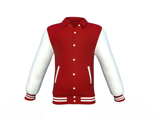 White Sleeves Maroon Varsity Letterman Jacket