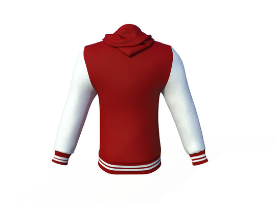 White Sleeves Maroon Varsity Letterman Jacket