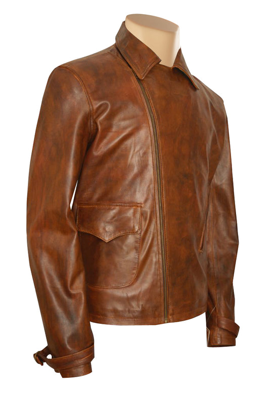 Captain Americas Brown Biker Genuine Real Leather Jacket