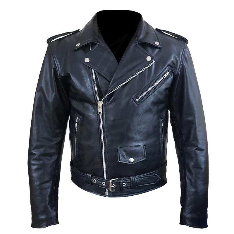 Biker Style Classic Heavy Leather Jacket