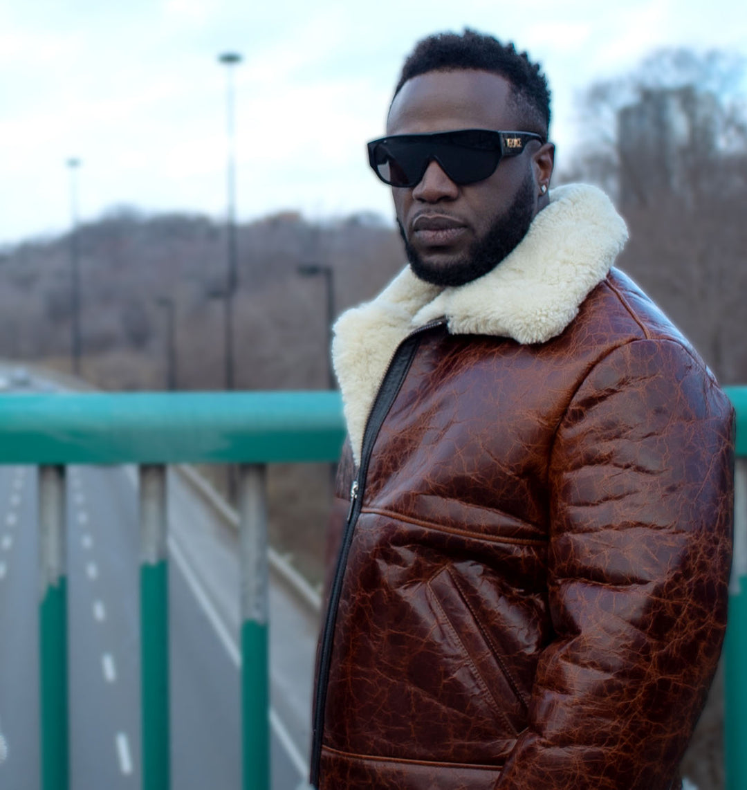 Wayne Nash Brown vintage oxblood B3 Bomber Jacket