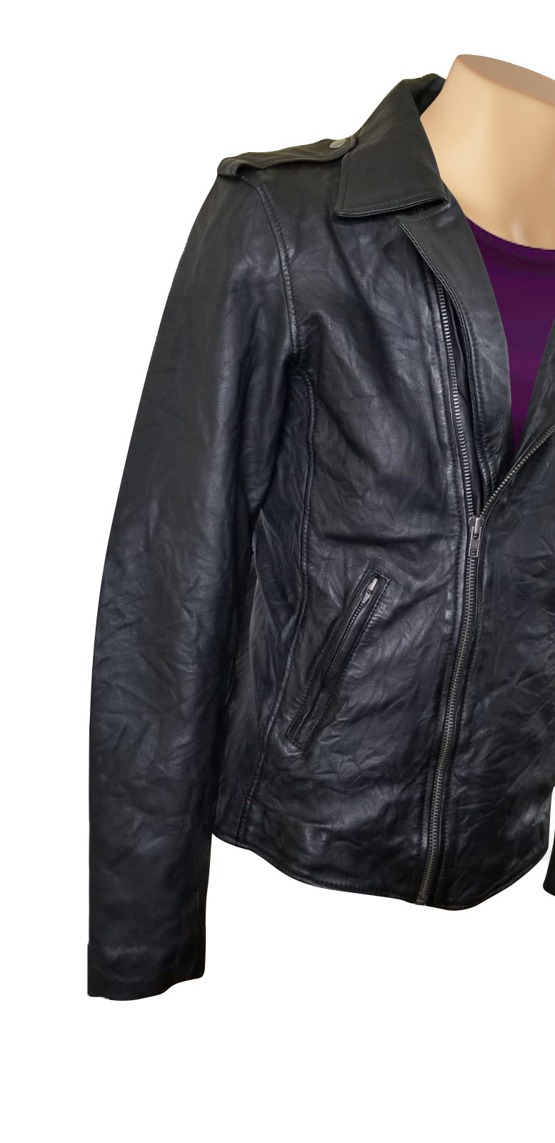 New Wrinkled Texture Leather jacket, Unisex biker jacket – Lusso