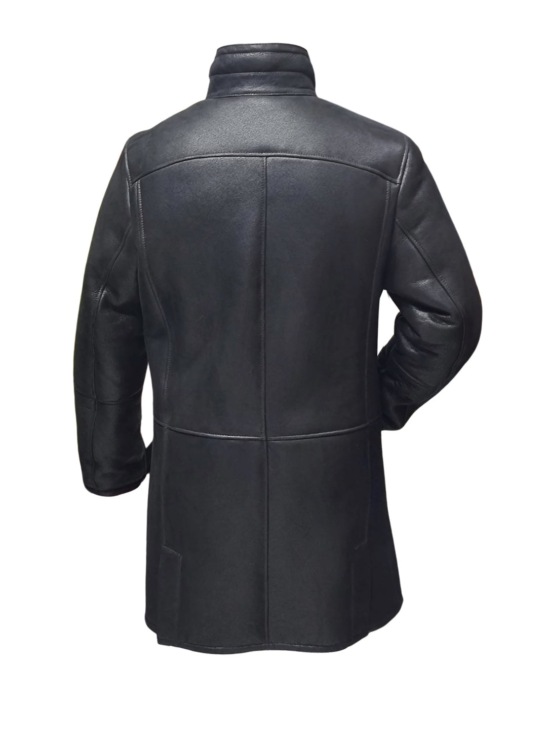 Black Ralphs Long Shearling Coat for Men