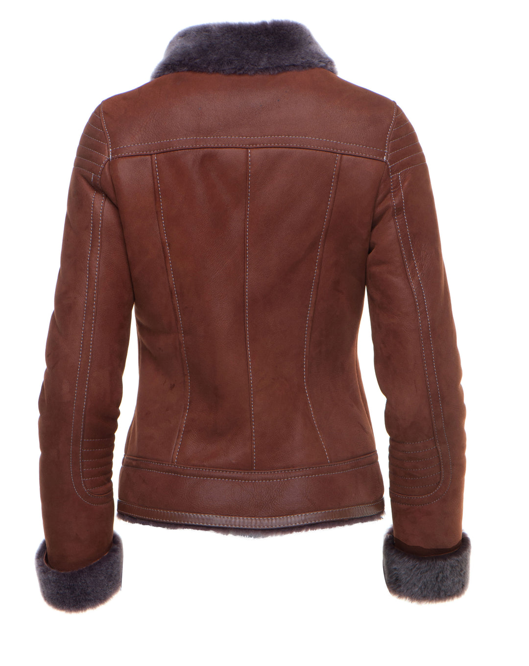 Style Tan Shearling B-3 Bomber Jacket