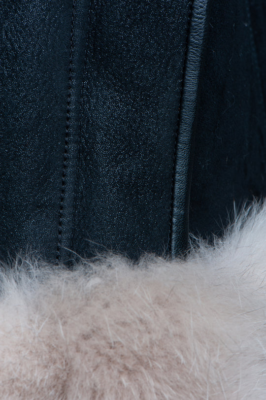 A Cecily's Black Shearling Sheepskin