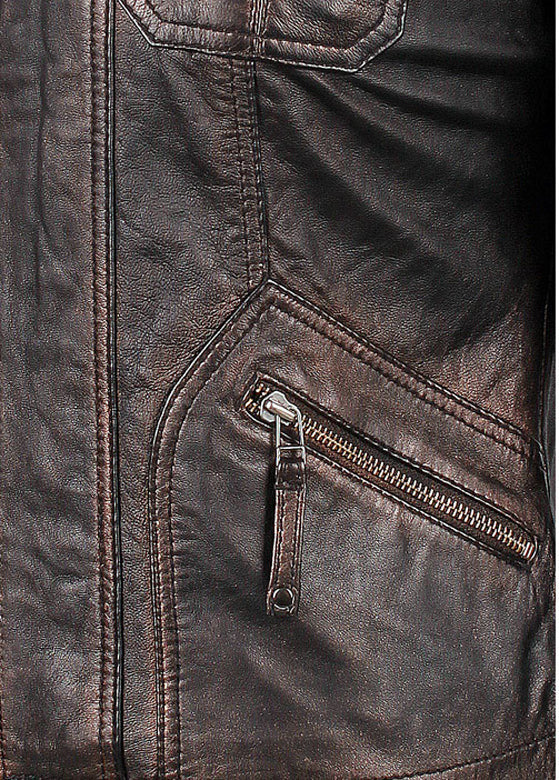 Black Leather Joliet Jacket for Women