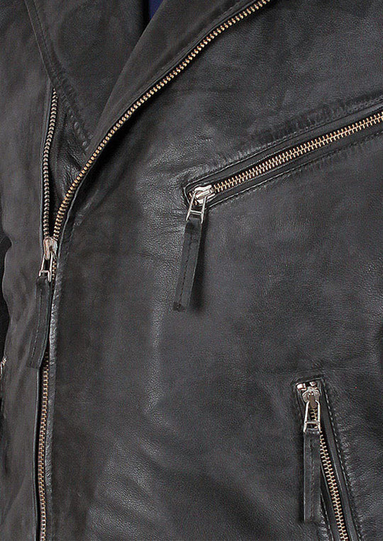 Cozy Men's Radom Black Leather Jacket