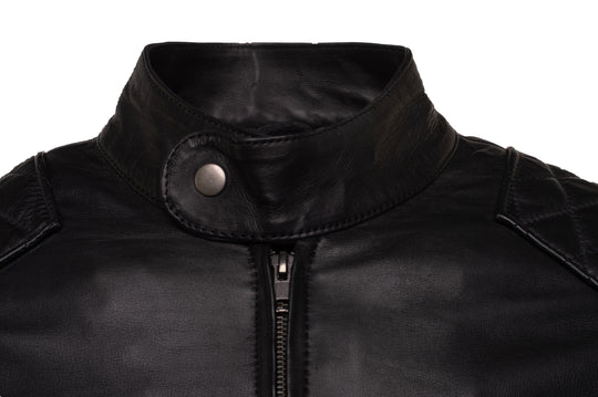 Welsh's moto jacket with diamond stitching