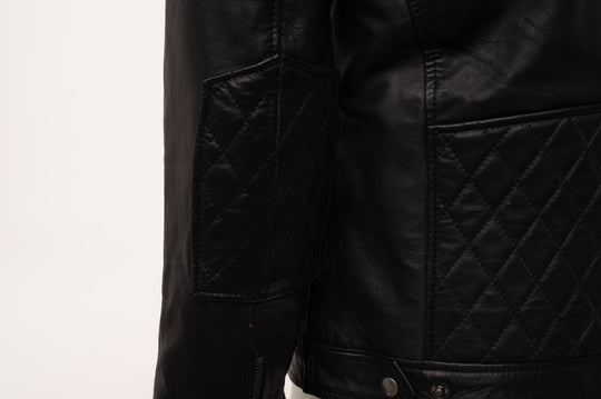 Welsh's moto jacket with diamond stitching