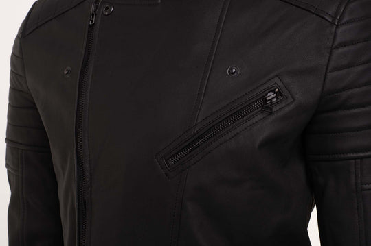 Turner's Matte Leather Biker Jacket