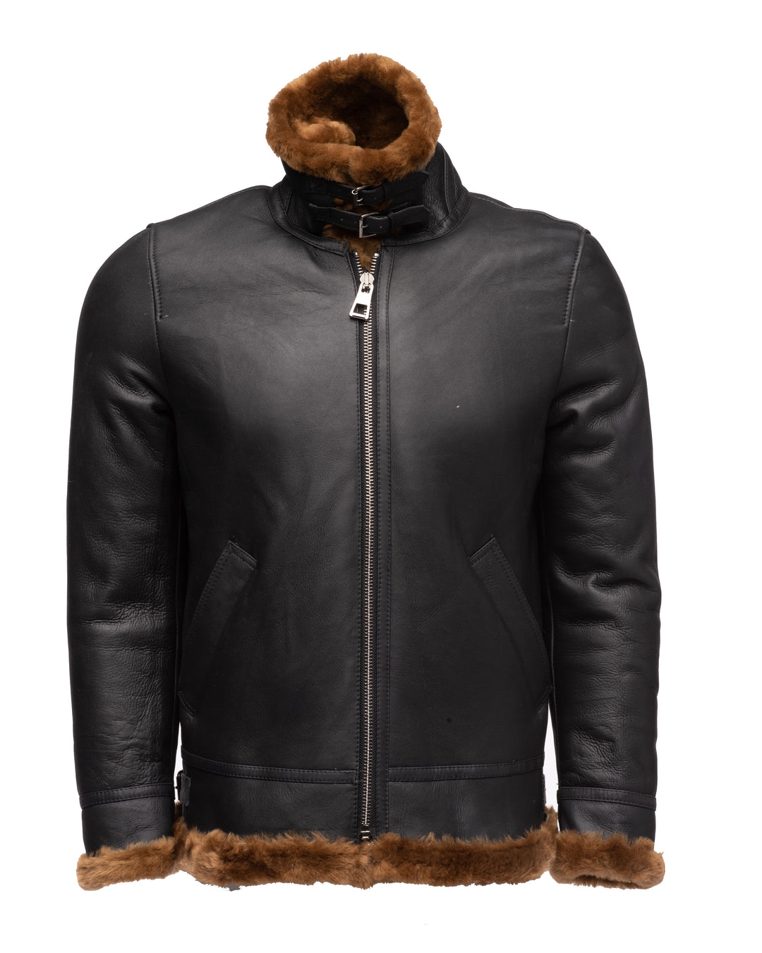 B3 Ginger Brown Aviator Shearling Jacket