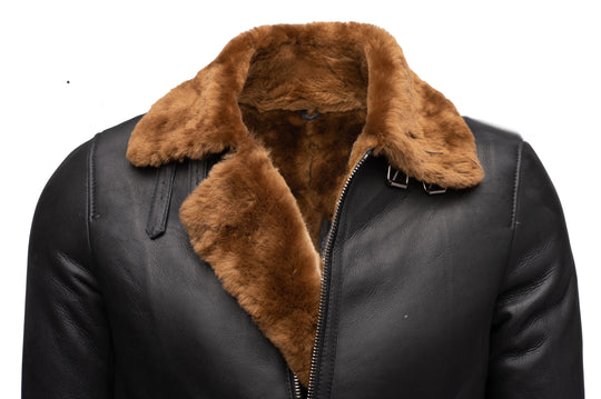 B3 Ginger Brown Aviator Shearling Jacket