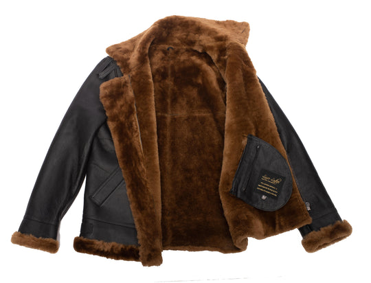 B3 Ginger Brown Aviator Shearling Jacket