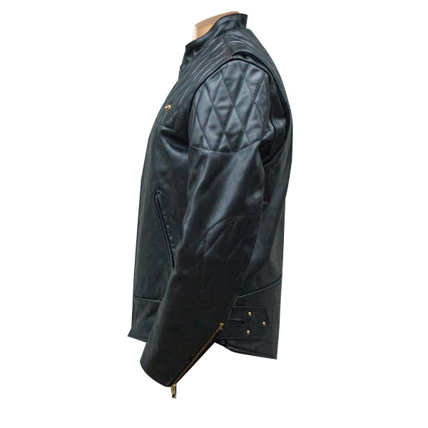 Stylish Brandford Comfortable quilted stitched Biker leather jacket