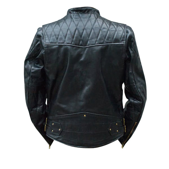 Stylish Brandford Comfortable quilted stitched Biker leather jacket